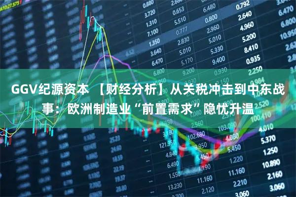 GGV纪源资本 【财经分析】从关税冲击到中东战事：欧洲制造业“前置需求”隐忧升温