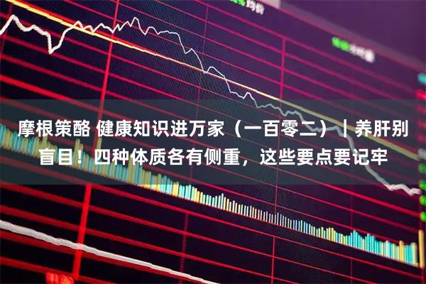 摩根策酪 健康知识进万家（一百零二）｜养肝别盲目！四种体质各有侧重，这些要点要记牢